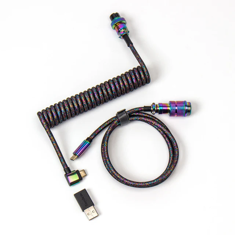 Keychron Premium Coiled Aviator Cable Angled