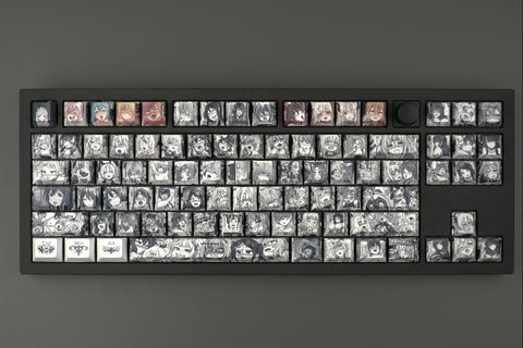 Ahegao B&W Backlit Keycaps