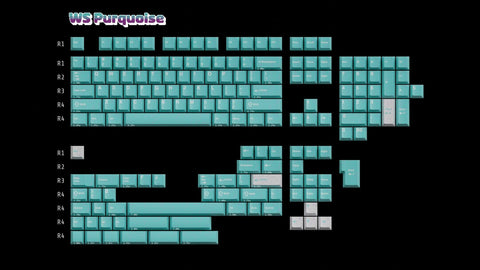 WS Purquoise Keycaps